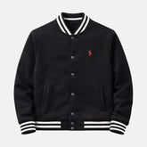 RL PREMIUM S/P COTTON FLEECE BASEBALL JACKET (BLACK)