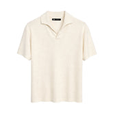 Z.A.R.A BASIC WAFFLE KNIT DROP SHOULDER POLO SHIRT (OFF-WHITE)