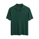 Z.A.R.A BASIC WAFFLE KNIT DROP SHOULDER POLO SHIRT (GREEN)