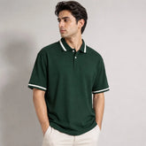 CE HERITAGE PIQUE COTTON POLO SHIRT (GREEN)