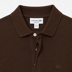 LCSTE PARIS STRETCH PIQUE COTTON POLO SHIRT (BROWN)