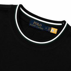 RL SMALL PONY CREW TIPPED T-SHIRT (BLACK)