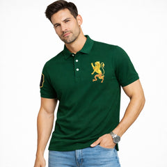GRDNO Premium 3D Lion polo Shirt Green