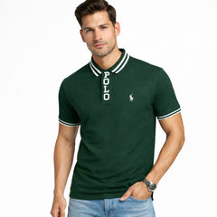 RL Premium Placket Polo Shirt (Green)