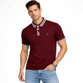 RL Premium Placket Polo Shirt (Maroon)