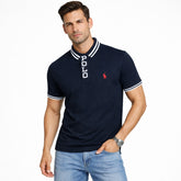 RL Premium Placket Polo Shirt (Navy Blue)