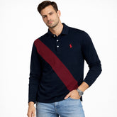 RL Small Pony Paneled Polo Shirt (Navy Blue)