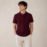 LCSTE PARIS STRETCH PIQUE COTTON POLO SHIRT (MAROON)
