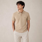 LCSTE PARIS STRETCH PIQUE COTTON POLO SHIRT (KHAKI)
