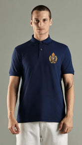 RL LIMITED EDITION FRONT/BACK EMBROIDERY POLO SHIRT (NAVY)