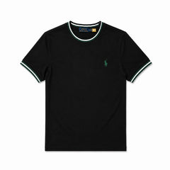 RL SMALL PONY CREW TIPPED T-SHIRT (BLACK)