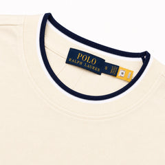 RL SMALL PONY CREW TIPPED T-SHIRT (OFF-WHITE)