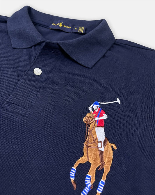 RL Premium Big Horse Polo Shirt (Navy Blue)