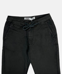 Z.A.R.A Premium Cotton Waist Jogger Trouser (Charcoal Grey)