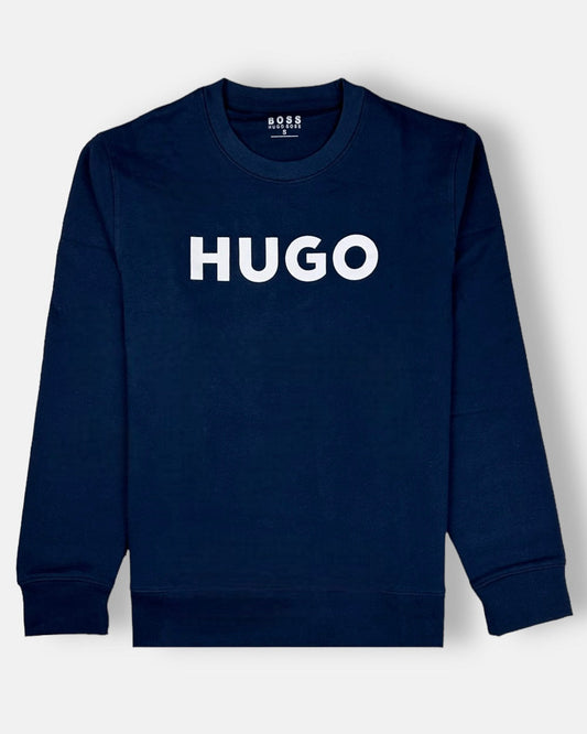 HGO BOS Premium Cotton Sweat Shirt Navy Blue