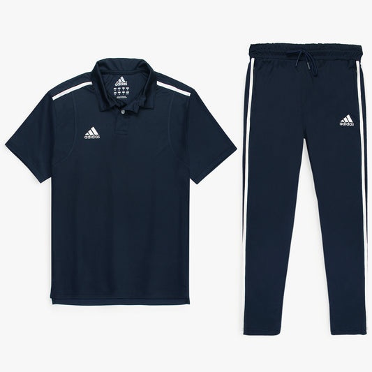 ADDAS Premium Dri-fit Tracksuit T5 (Navy Blue)