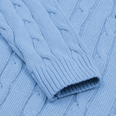 RL Cable Knit Sweater (Sky Blue)