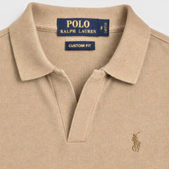 RL SMALL PONY MEN'S JHONY COLLAR POLO SHIRT (KHAKI)