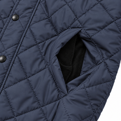 ZR12 PREMIUM DIAMOND QUILT PUFFER JACKET (NAVY BLUE)