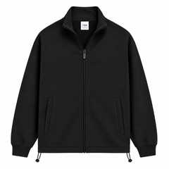 ZR12 PREMIUM INTERLOCK ZIPPER TRACKSUIT (BLACK)