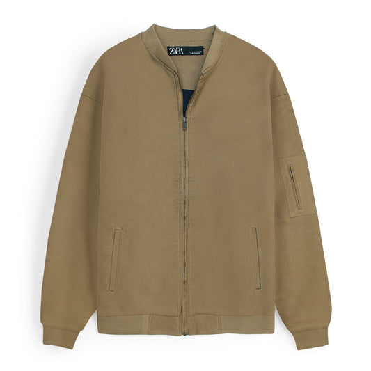 Z.A.R.A Premium Cotton Twill Jacket (Khaki)