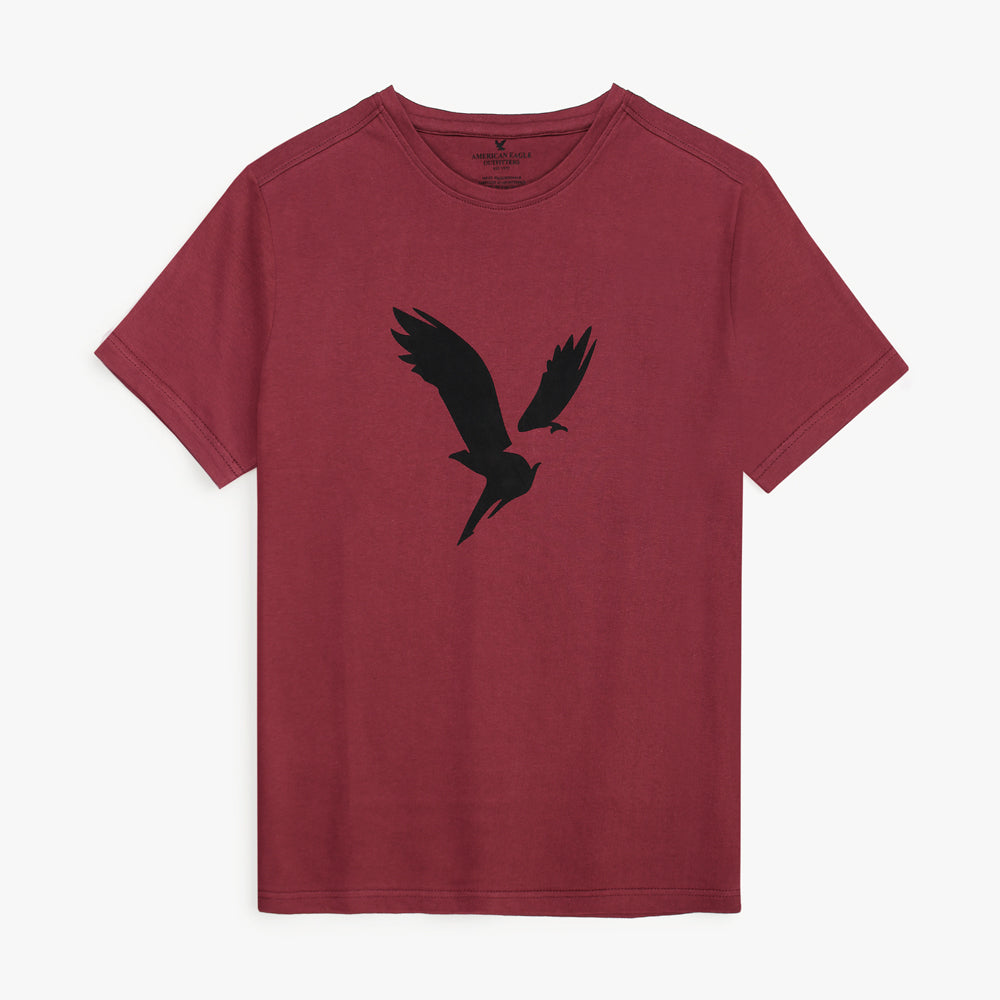 Amrcn Eagle Premium Cotton T-Shirt (Maroon)