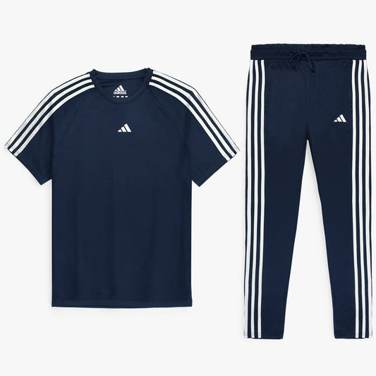 ADDAS Premium Lycra Dri-Fit Tracksuit (Navy)