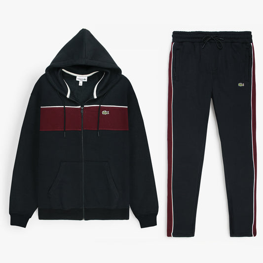 LCSTE Imported Cotton Fleece Tracksuit (Black&Maroon)