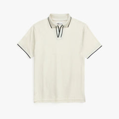 ZR PREMIUM MEN'S V NECK POLO SHIRT (OFF-WHITE)