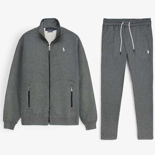 RL Premium Small Pony Cotton Fleece Tracksuit (Charcoal Grey)