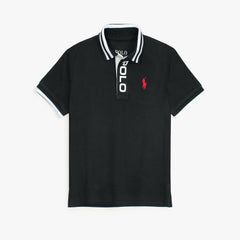 RL Kids Premium Placket Polo Shirt (Black)