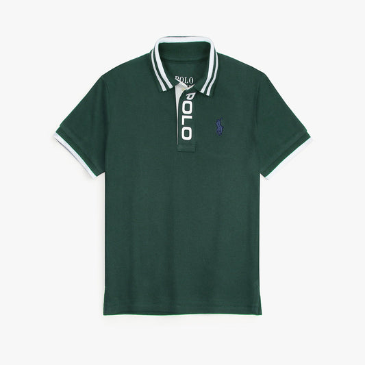 RL Kids Premium Placket Polo Shirt (Green)