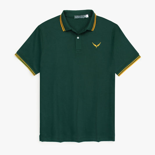 Cotton Eagle Premium Tipping Collar Polo Shirt (Green)