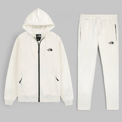 NF Imported Polyester Fleece Tracksuit (White)