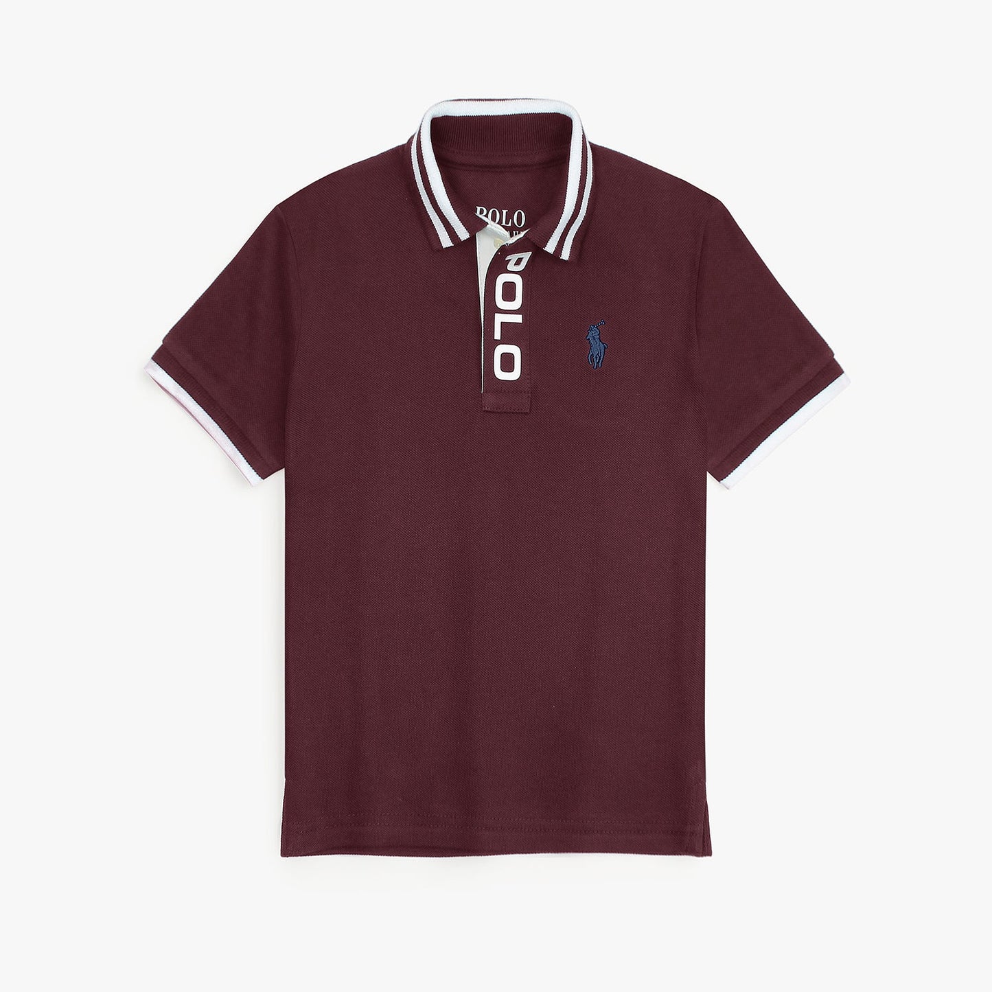 RL Kids Premium Placket Polo Shirt (Maroon)