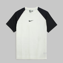 NKE Imported Mesh Shoulder Dri Fit T-Shirt (White & Black)