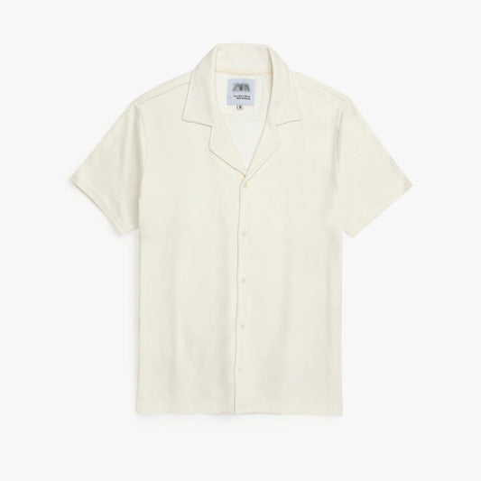 Z.A.R.A BASIC MEN'S CUBAN COLLAR CASUAL SHIRT (WHITE)