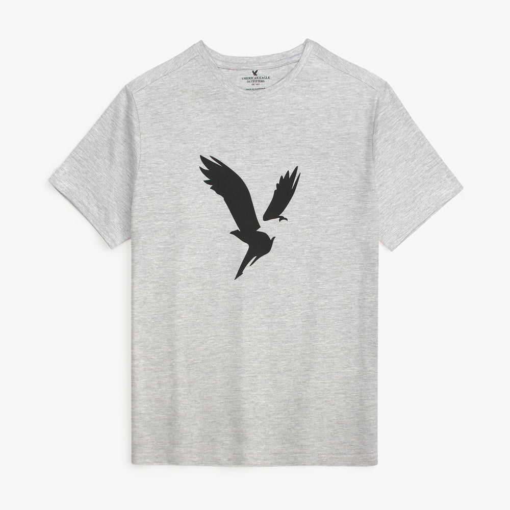 Amrcn Eagle Premium Cotton T-Shirt (Heather Grey)