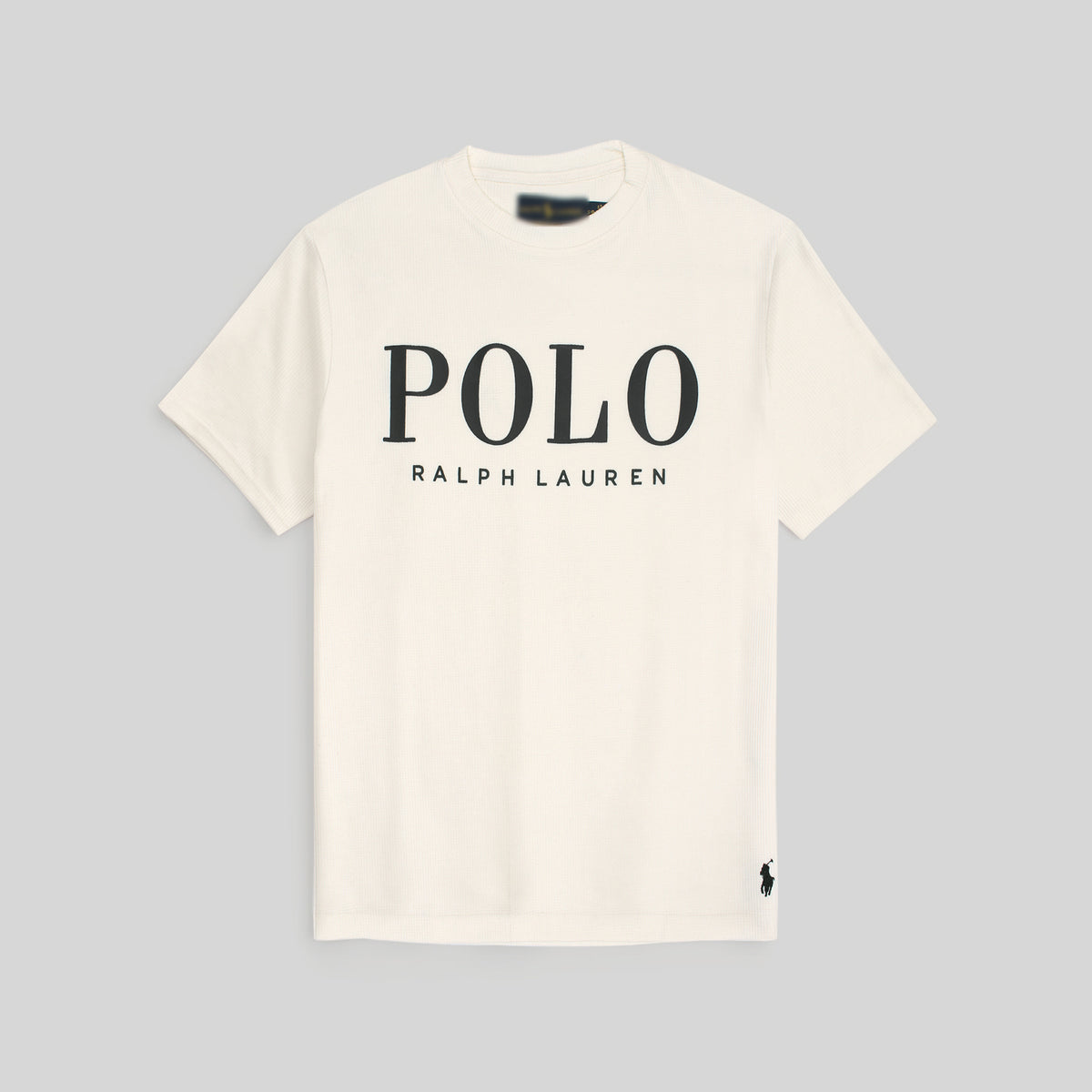 RL PREMIUM OVERSIZED WAFFLE LOGO PONY T-SHIRT (OFF-WHITE)