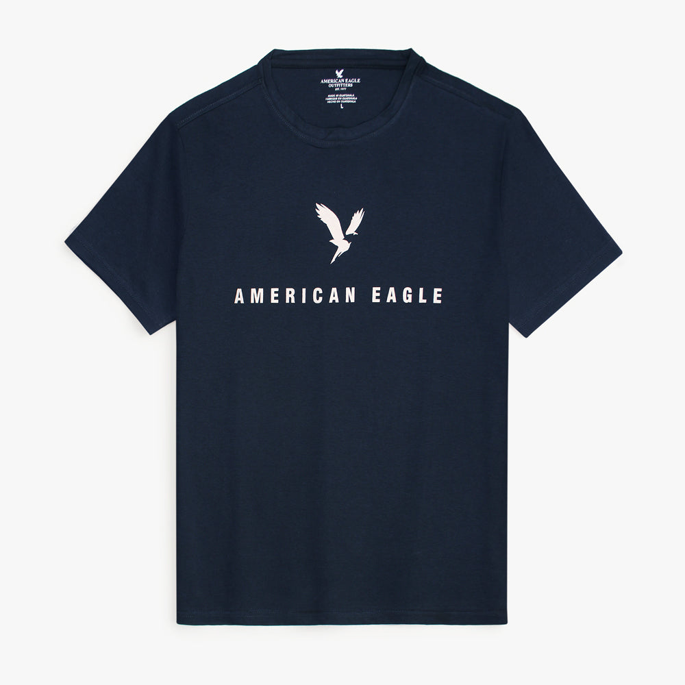 Amrcn Eagle Premium S/L Cotton T-Shirt (Navy Blue)