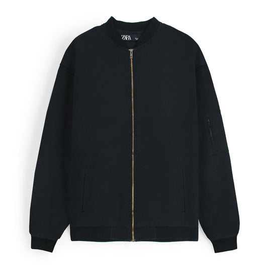 Z.A.R.A Premium Cotton Twill Jacket (Black)