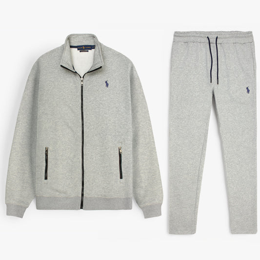 RL Premium Small Pony Cotton Fleece Tracksuit (Heather Grey)