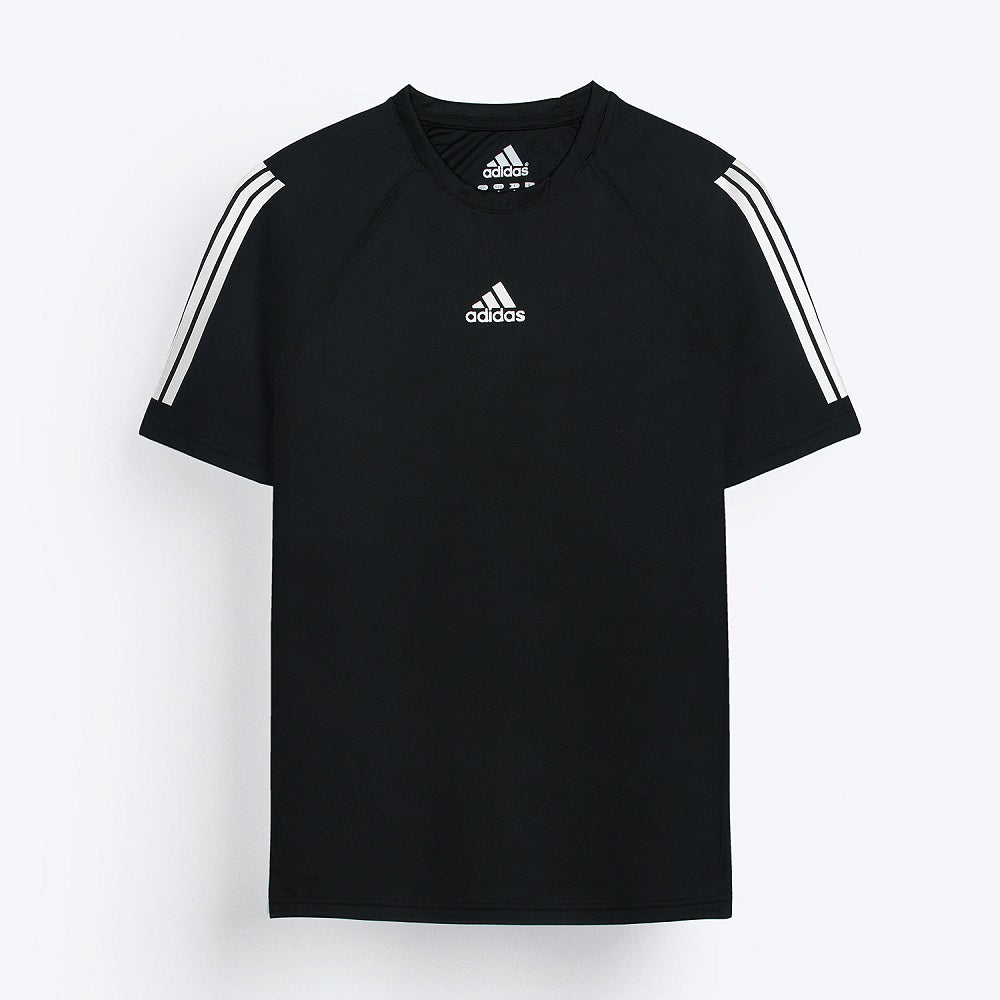 ADDAS Imported Mesh Shoulder Dri Fit T-Shirt (Black)