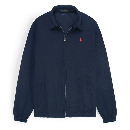 RL Imported Men Waffle Zipper Jacket (Navy Blue)