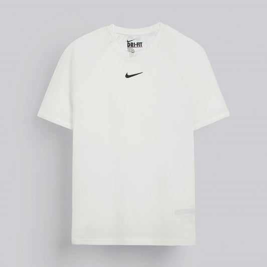NKE Imported Mesh Shoulder Dri Fit T-Shirt (White)