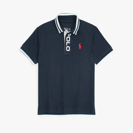 RL Kids Premium Placket Polo Shirt (Navy Blue)