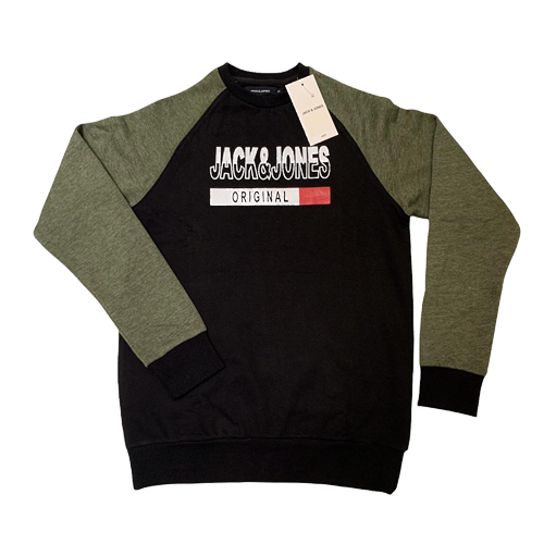 JCK & JONE Premium Cotton Sweatshirt Green&Black