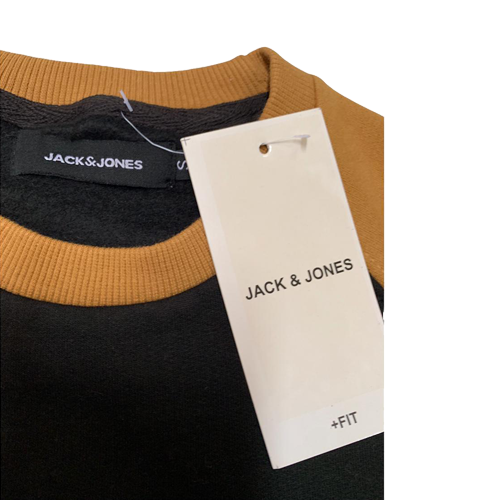 JCK & JONE Premium Cotton Sweatshirt (Mustard&Black)