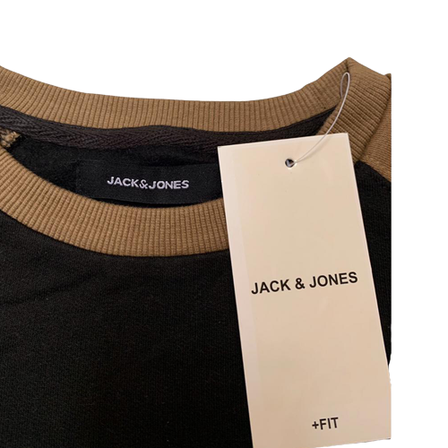 JCK & JONE Premium Cotton Sweatshirt (Camel&Black)