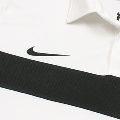 NKE PREMIUM MESH DRI-FIT PANALED POLO SHIRT (WHITE/BLACK)